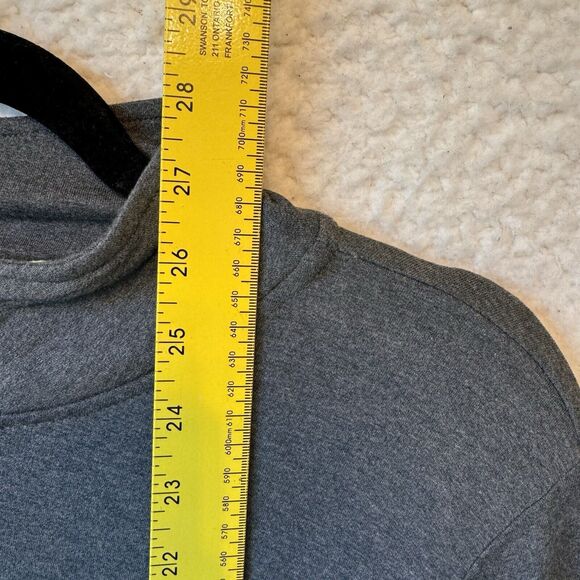 Threads 4 Thought Sweatshirt Small Gray 1/4 Zip Long Sleeve Feather Fleece NEW - Picture 12 of 13